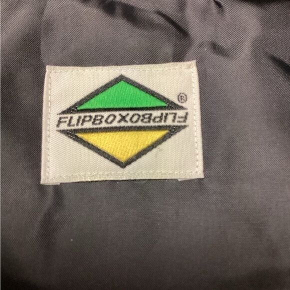 FLIPBOX Vintage Mens Full Zip Outdoor Puffer Vest, Gray/Black, size L - Picture 5 of 7